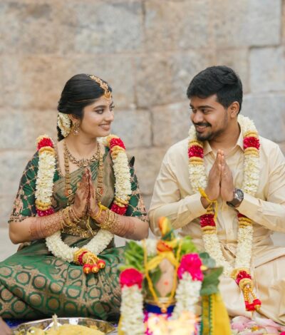 Under the watchful eyes of the divine,with temple bells echoing through time,two souls found the